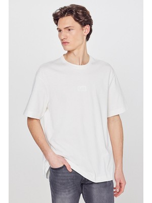 Lee Mid Logo Erkek T-Shirt L2520302102 Off White