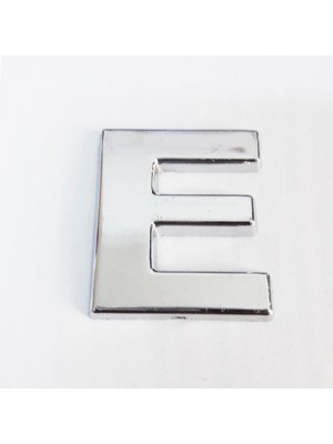 Cemax E Harfi  3,75 cm Krom Yapışkanlı