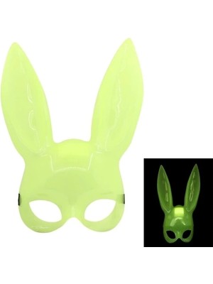 Buğz Karanlıkta Yanan Glow Floresan Tavşan Maskesi