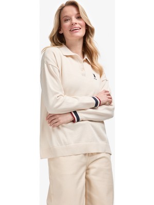 U.s. Polo Assn. Kadın Krem Kazak /triko 50314707-VR071