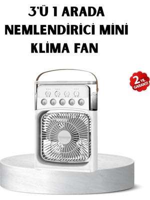 Buğz USB Bağlantılı Taşınabilir Mini Klima Fan 500ML Su Hazneli ve Sessiz Çalışma