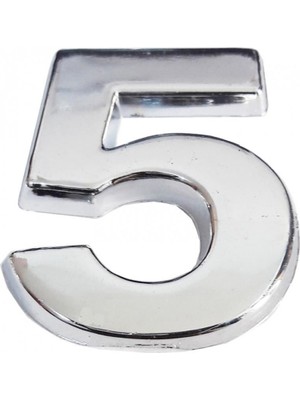 Cemax Krom Yapışkanlı 5 Rakamı 5 cm