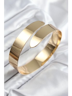 Buğz Pirinç Sarmal Model Gold Renk Pazu Bileklik