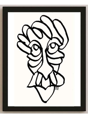 Karikatural Nezih Danyal Tipler Kişiye Özel Sertifikalı Sınırlı Fine Art Karikatür Baskı NTP00055