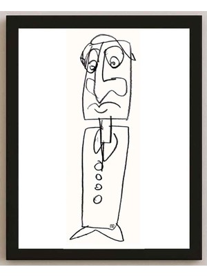 Karikatural Nezih Danyal Tipler Kişiye Özel Sertifikalı Sınırlı Fine Art Karikatür Baskı NTP00062