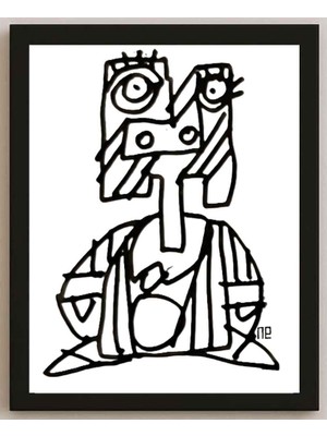 Karikatural Nezih Danyal Tipler Kişiye Özel Sertifikalı Sınırlı Fine Art Karikatür Baskı NTP00078