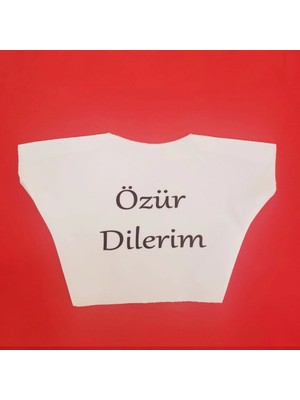 Buğz Özür Dilerim Yazılı Peluş Oyuncak Ayı Tişörtü