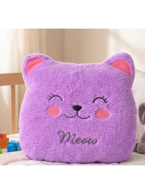 Biçomi Meav Yumuşak Dokulu Antialerjik Uyku Arkadaşı & Dekoratif Kedi Yastık
