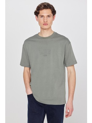 Lee Mid Logo Erkek T-Shirt L2610041801 Khaki