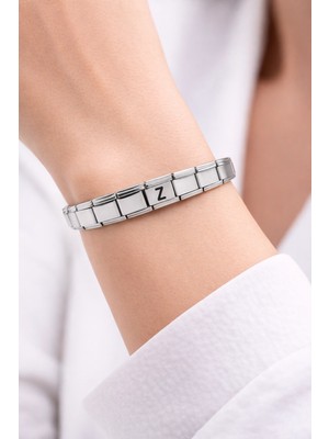 Buğz Kişiye Özel Z Harfli Çelik Bileklik – Paslanmaz Çelik Bileklik, Zarif Minimal Harf Bileklik
