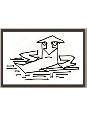 Karikatural Nezih Danyal Tipler Kişiye Özel Sertifikalı Sınırlı Fine Art Karikatür Baskı NTP00093