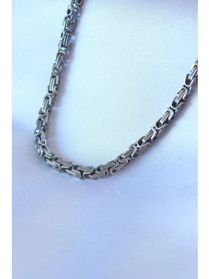 Buğz 316L Çelik Gümüş Renk Kral Zincir Model Erkek Kolye