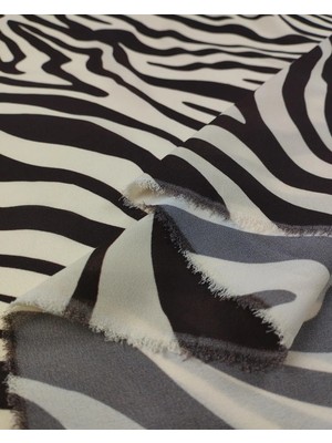 Kumaş Parça Krem Kahve Renklerde Krep Şifon En: 140CM