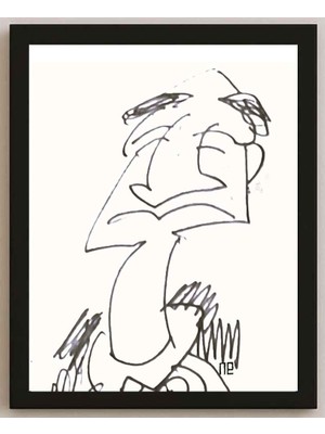 Karikatural Nezih Danyal Tipler Kişiye Özel Sertifikalı Sınırlı Fine Art Karikatür Baskı NTP00099