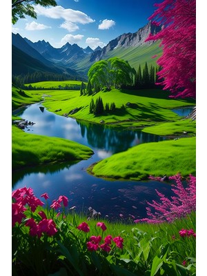 Aden Dijital Manzara Kanvas Tablo