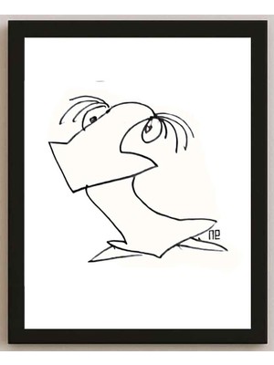 Karikatural Nezih Danyal Tipler Kişiye Özel Sertifikalı Sınırlı Fine Art Karikatür Baskı NTP00098