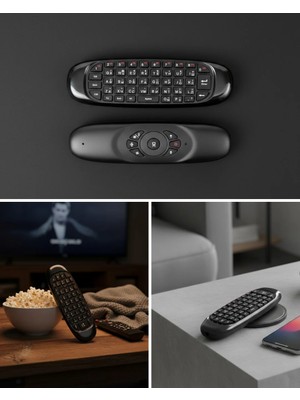 Starseven Android Tv Pc Uyumlu Kablosuz Hava Fareli Kumanda