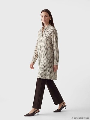 LC Waikiki Lcw Grace Bej Desenli Kadın Gömlek Tunik