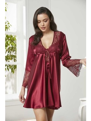 Pierre Cardin 6'lı Kaplı Midi Gecelik Sabahlık Set 6625