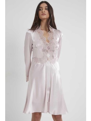 Pierre Cardin 6'lı Pudra Midi Gecelik Sabahlık Set 6335