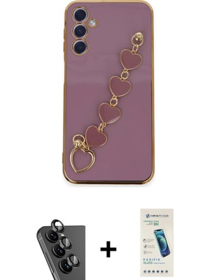 Cepte Toptan Galaxy A24 4g Nova Işık Prime - Şeffaf Pasifik Cam Ekran Koruyucu + Siyah Valdez Metal Kamera Lens