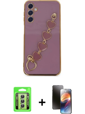 Cepte Toptan Galaxy A24 4g Nova Işık Prime - Siyah 3D Antistatik Mat Seramik Nano Ekran Koruyucu + Gümüş Raze Metal Kamera Lens