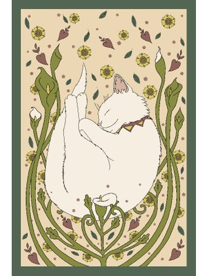 Limajuno Home & Kids Carpet  Uyuyan Kedi Desenli Dijital Baskılı Çocuk Halısı _ BTL_LMJNCRPT_001_100 x 150 cm