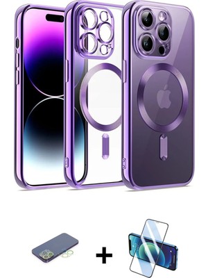 Cepte Toptan iPhone 12 Pro Nova Işık Özel Seri - Siyah 3D Antistatik Seramik Nano Ekran Koruyucu + Yeşil Renkli Kamera Lens Koruma Cam