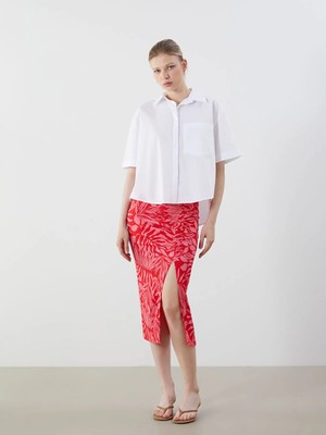 Lc Waikiki Yeni Sezon Beli Lastikli Çiçekli Büzgülü Etek