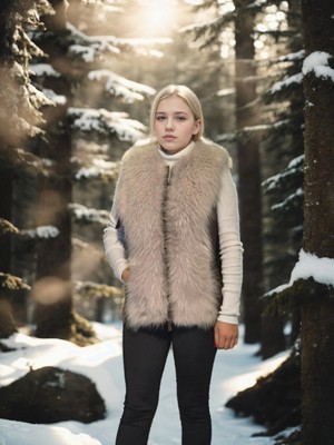 Velmora Fashion Kolsuz Fermuarlı Yelek - Kahve -