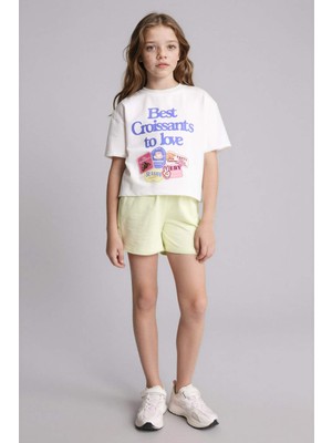 DeFacto Tişört Şort 2'li Takım Kız Çocuk H7877A826SM