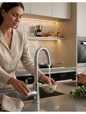 T.U.A. ARMATÜR Tua Armatür Perlatörlü Oynar Başlıklı Pirinç Materyal Krom Kaplama Musluk Mutfak Eviye Bataryası Aç KAPA(360 Derece Dönen)