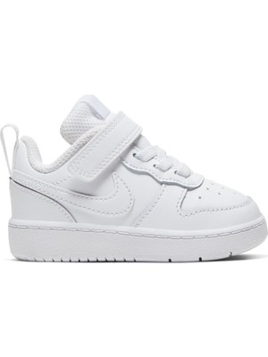 Nike Court Borough Low 2 (Psv) Çocuk Spor Ayakkabı Beyaz Renk 27 Numaralı Erkek ve Kız Çocuklar İçin Bq5453-100