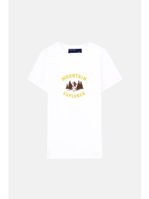 Reflect Studio Mountain Explorer Premium Kids T-Shirt - Beyaz