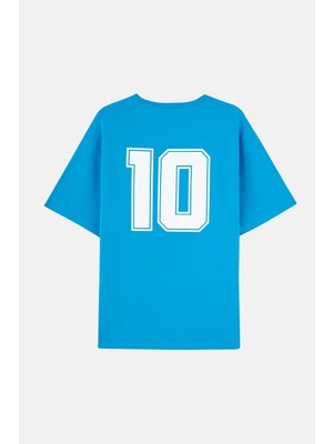 Number 10 Oversize T-Shirt - Mavi