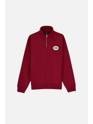 Reflect Studio Mountain Explorer Soft Touch Quarter-Zip Sweatshirt - Bordo