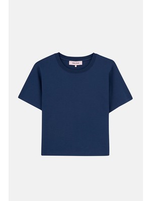 Basic Premium Kadın T-Shirt - Lacivert