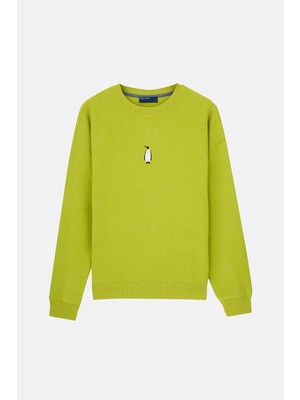Reflect Studio Imparator Penguen Supersoft Sweatshirt - Fıstık Yeşili