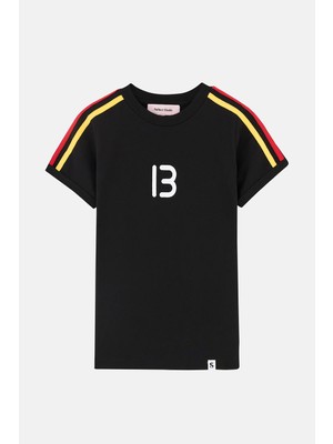 Almanya 13 Çocuk T-Shirt -Siyah