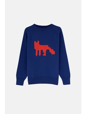 Reflect Studio Kızıl Tilki Triko Crew Neck Sweater - Lacivert