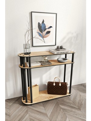 Feyza Design Yüksekliği 83 Cm, Genişliği 90 cm Bej Ahşap Dresuar