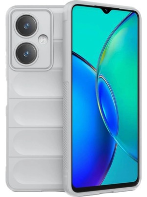 Erdo Ticaret Buğz Vivo Y27 Kılıf Optimum Silikon - Krem