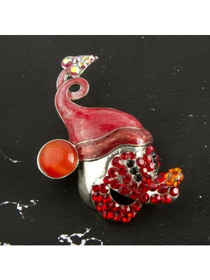 Esranın Dünyası Taşlı Ort Boy Ebruli Broş