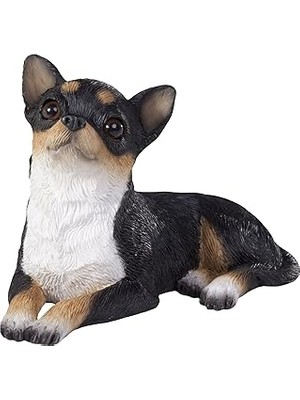 Uravas Store Sandicast Beden Tri Chihuahua Heykel, Siyah, S Beden