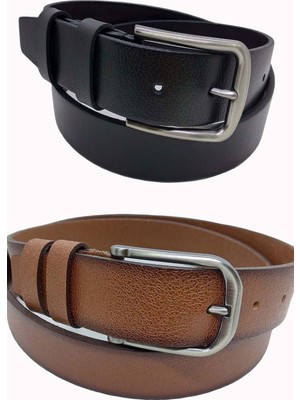 Gutiero Deri Siyah Taba Kemer 105 cm Erkekler İçin Şık Tasarım ve Yüksek Kalite