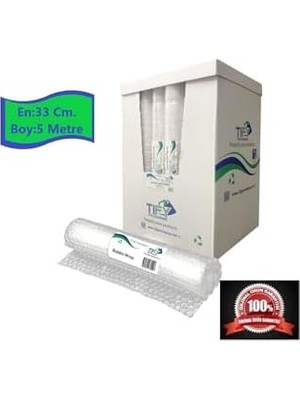 TeknoKapsül Balonlu Naylon Sargı 5 Adet 33 cm En 5 Metre Boyunda Havalı Eşya Koruma Ambalaj Pat Pat 5' Li