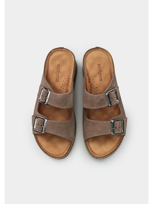 Eclipse Vizon Deri Kadın Konfor Terlik