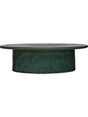 Uravas Store Creative Co-Op Seramik Kaide, Mat Yeşil Reaktif Sır Dekoratif Vurgular, 30,48 cm U x 30,48 cm G x 1