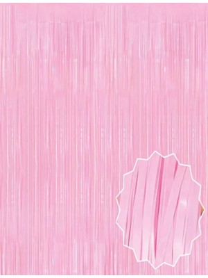 Asiltech Soft Pembe Püsküllü Kapı Perdesi