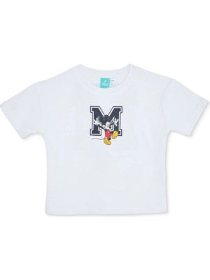 Disney Erkek Bebek Lisans Tişört Lisans Baskılı Bisiklet Yaka Short Sleeve
